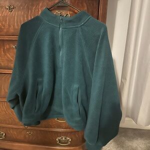 OLD NAVY JADE GREEN FLEECE PULLOVER